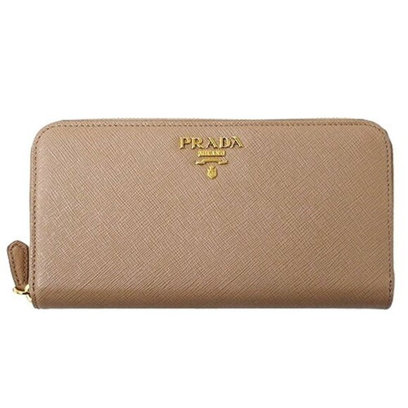 PRADA Beige Saffiano Wallet - Picture 1 of 12